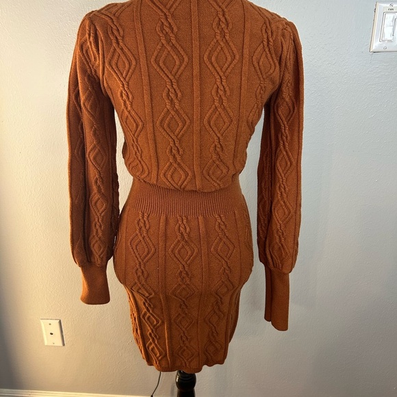 Fashion Nova “Hello Cutie” Sweater Mini Dress – Camel (Like New) - Picture 2 of 8